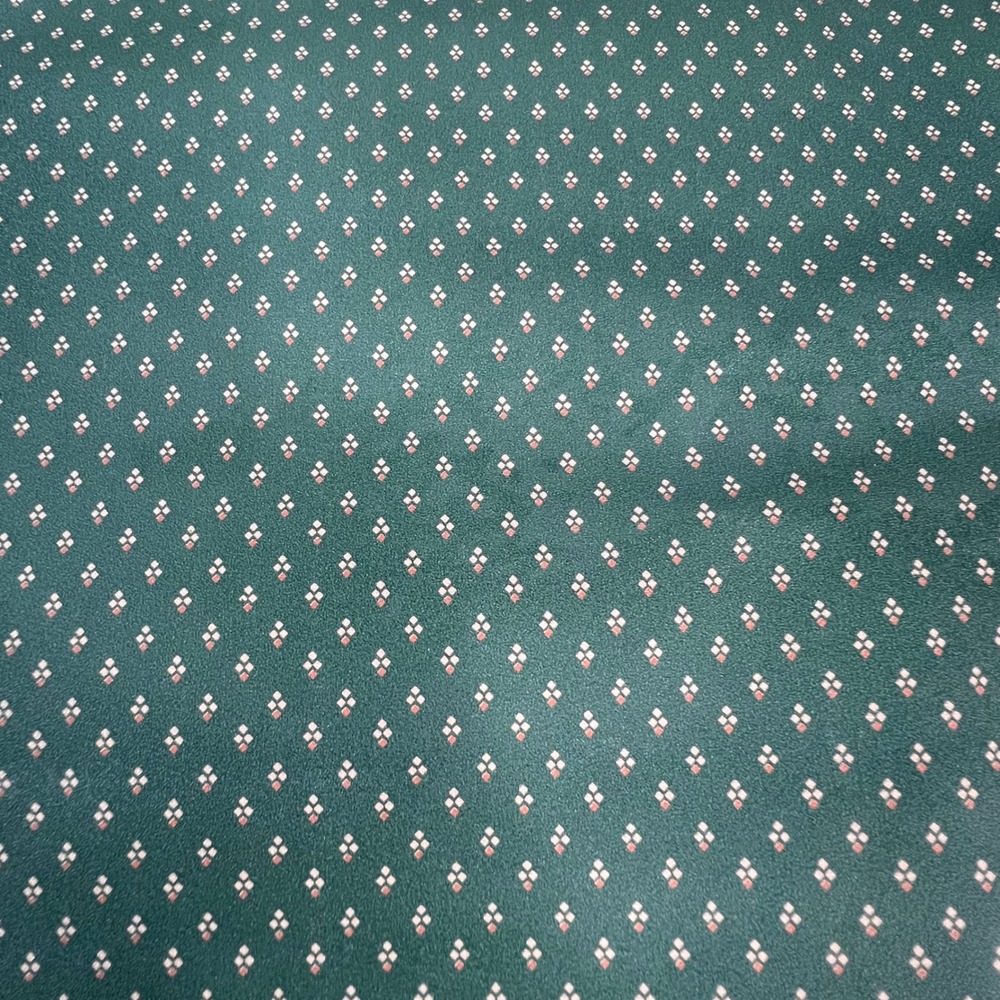 Vintage Forest Green Geometric Micro Diamond Wallpaper Roll 20.5in x ~66in Total